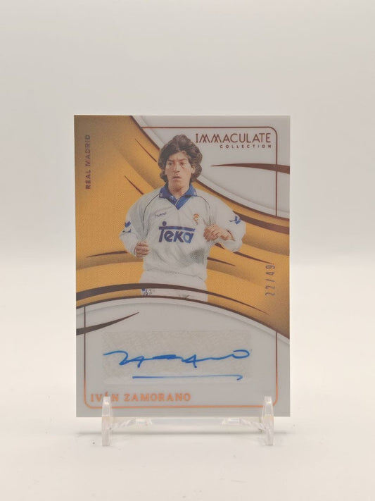 2024-25 PANINI IMMACULATE COLLECTION IVÁN ZAMORANO REAL MADRID IMMACULATE AUTOGRAPHS AUTO 22/49