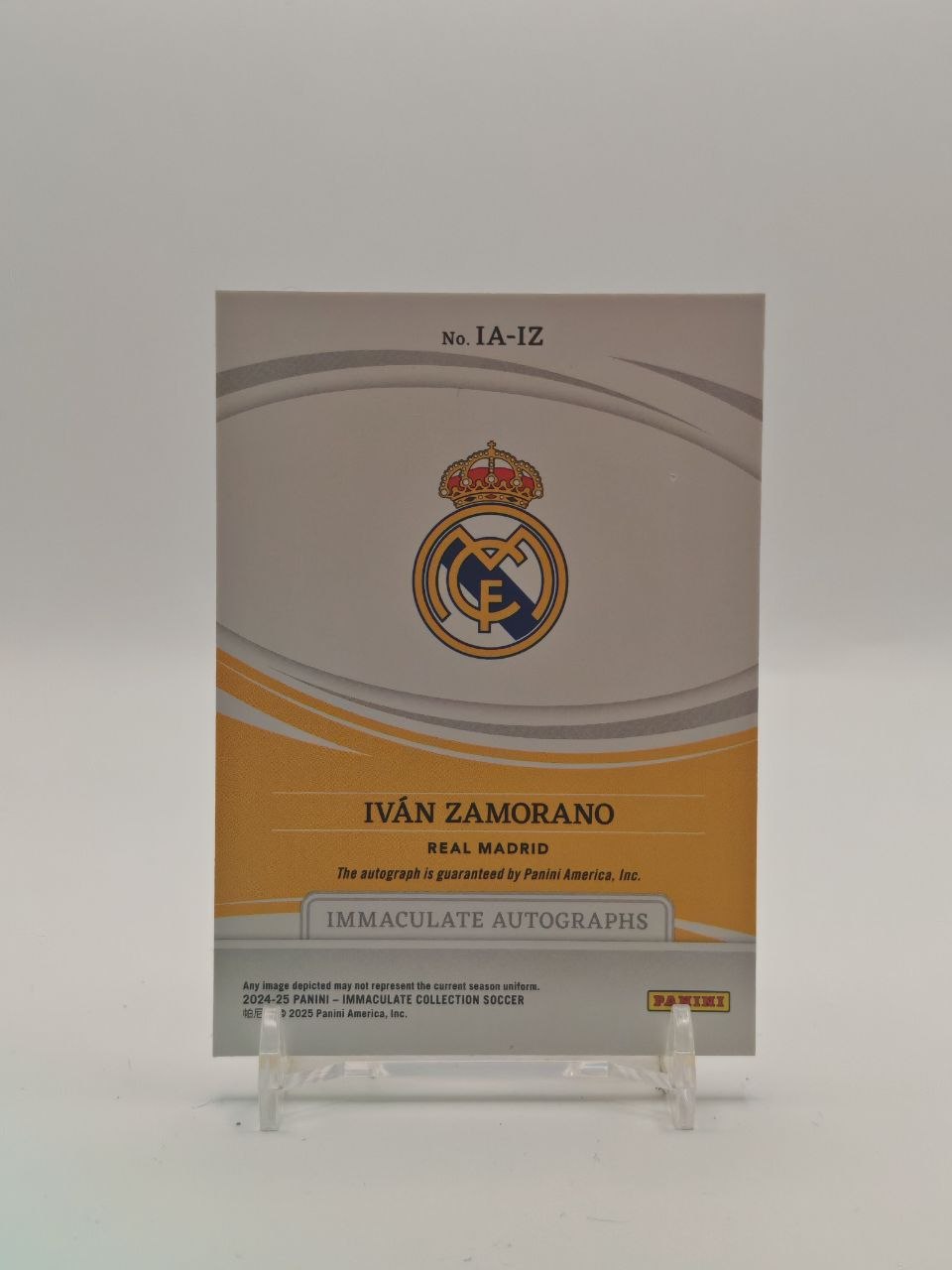 2024-25 PANINI IMMACULATE COLLECTION IVÁN ZAMORANO REAL MADRID IMMACULATE AUTOGRAPHS AUTO 22/49