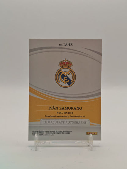 2024-25 PANINI IMMACULATE COLLECTION IVÁN ZAMORANO REAL MADRID IMMACULATE AUTOGRAPHS AUTO 22/49