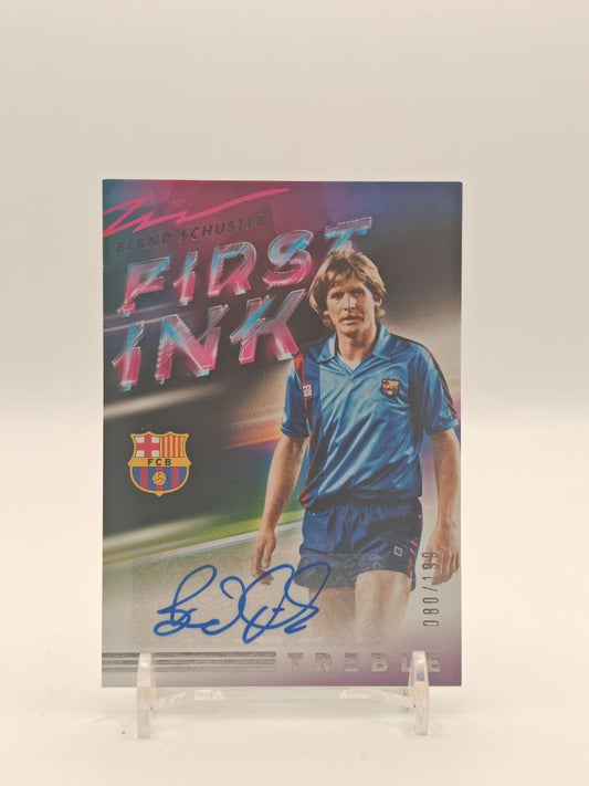 2018-19 PANINI TREBLE BERND SCHUSTER BARCELLONA FIRST INK AUTO 080/199