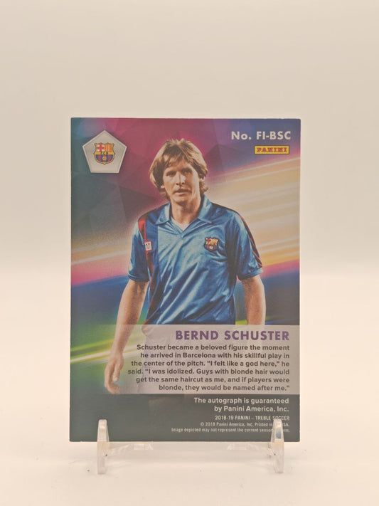 2018-19 PANINI TREBLE BERND SCHUSTER BARCELLONA FIRST INK AUTO 080/199