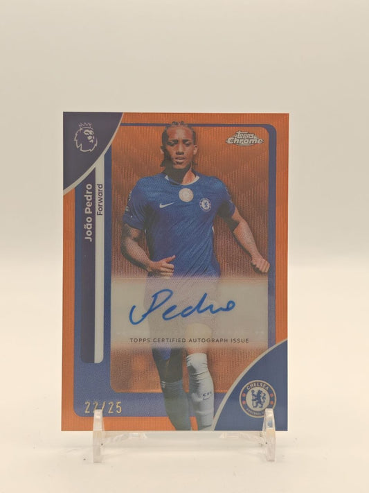 2026 TOPPS CHROME PREMIER LEAGUE JOÃO PEDRO CHELSEA AUTO ORANGE 22/25