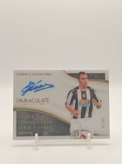 2020 PANINI IMMACULATE COLLECTION FABIO CANNAVARO JUVENTUS AUTO 18/25
