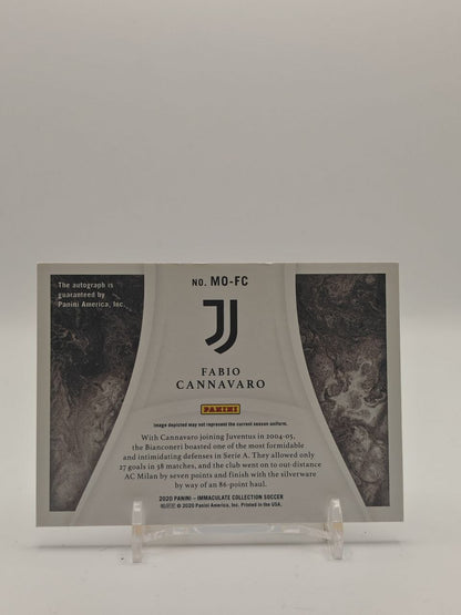 2020 PANINI IMMACULATE COLLECTION FABIO CANNAVARO JUVENTUS AUTO 18/25