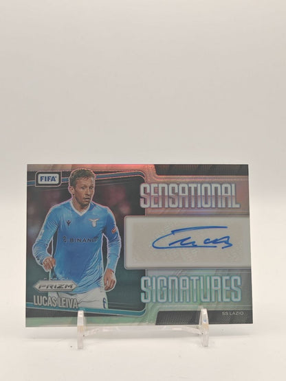 2025-26 PANINI PRIZM FIFA LUCAS LEIVA LAZIO SENSATIONAL SIGNATURES AUTO 043/199