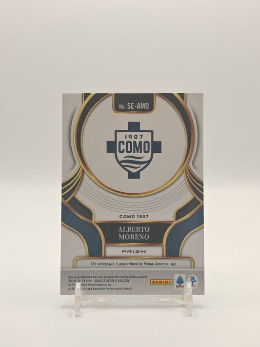 2025-26 PANINI SELECT SERIE A ALBERTO MORENO COMO AUTO