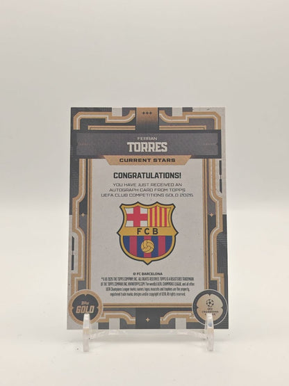 2026 TOPPS GOLD UEFA CLUB COMPETITIONS FERRAN TORRES BARCELLONA CURRENT STARS AUTO 03/10