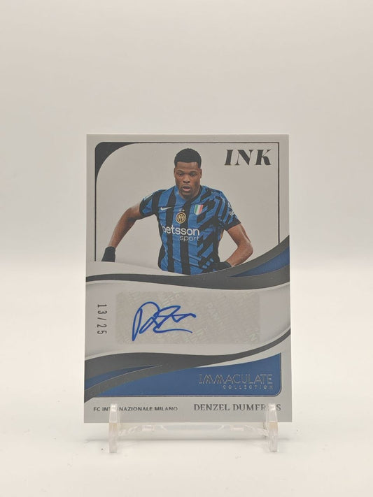 2024-25 PANINI IMMACULATE COLLECTION DENZEL DUMFRIES INTER INK AUTO 13/25