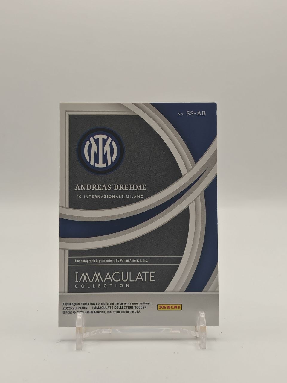 2022-23 PANINI IMMACULATE COLLECTION ANDREAS BREHME INTER AUTO 83/99