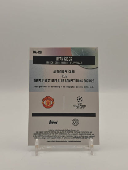 2025-26 TOPPS FINEST UEFA CLUB COMPETITIONS RYAN GIGGS MANCHESTER UNITED AUTO 31/50