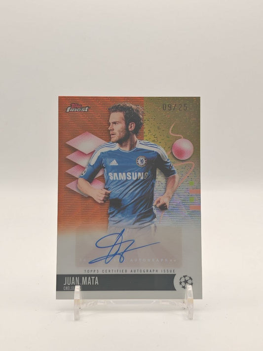 2025-26 TOPPS FINEST UEFA CLUB COMPETITIONS JUAN MATA CHELSEA AUTO 09/25