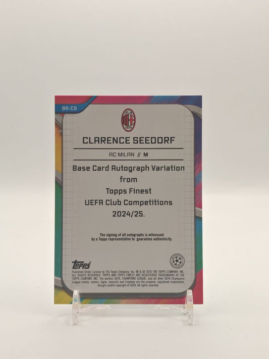 2024-25 TOPPS FINEST UEFA CLUB COMPETITIONS CLARENCE SEEDORF MILAN AUTO 139/150