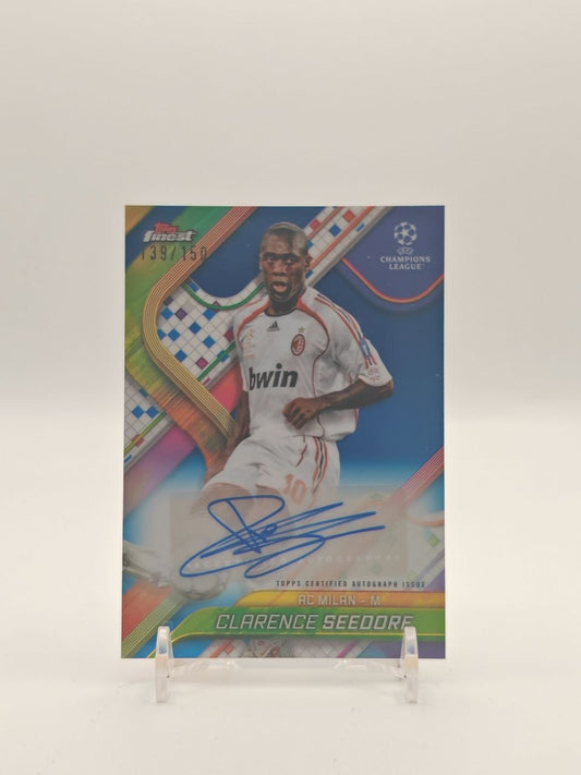 2024-25 TOPPS FINEST UEFA CLUB COMPETITIONS CLARENCE SEEDORF MILAN AUTO 139/150