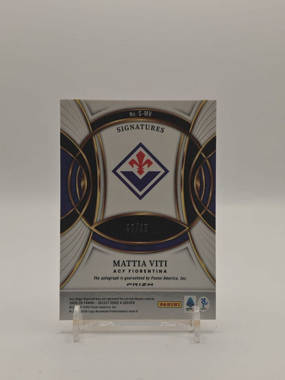 2025-26 PANINI SELECT SERIE A MATTIA VITI FIORENTINA SIGNATURES AUTO 41/49