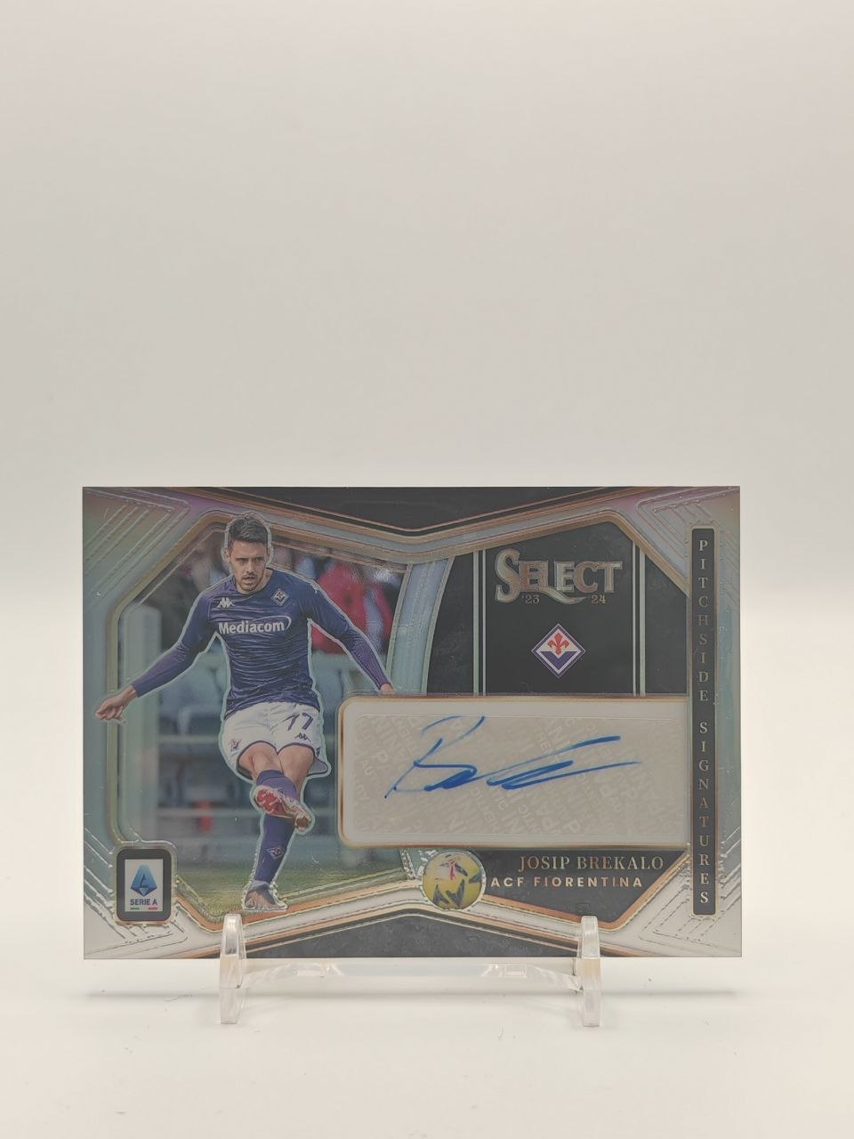 2023-24 PANINI SELECT SERIE A JOSIP BREKALO FIORENTINA PITCHSIDE SIGNATURES AUTO