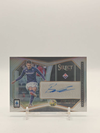 2023-24 PANINI SELECT SERIE A JOSIP BREKALO FIORENTINA PITCHSIDE SIGNATURES AUTO
