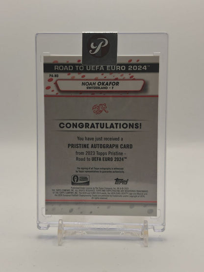 2023 TOPPS PRISTINE ROAD TO UEFA EURO 2024 NOAH OKAFOR SVIZZERA AUTO
