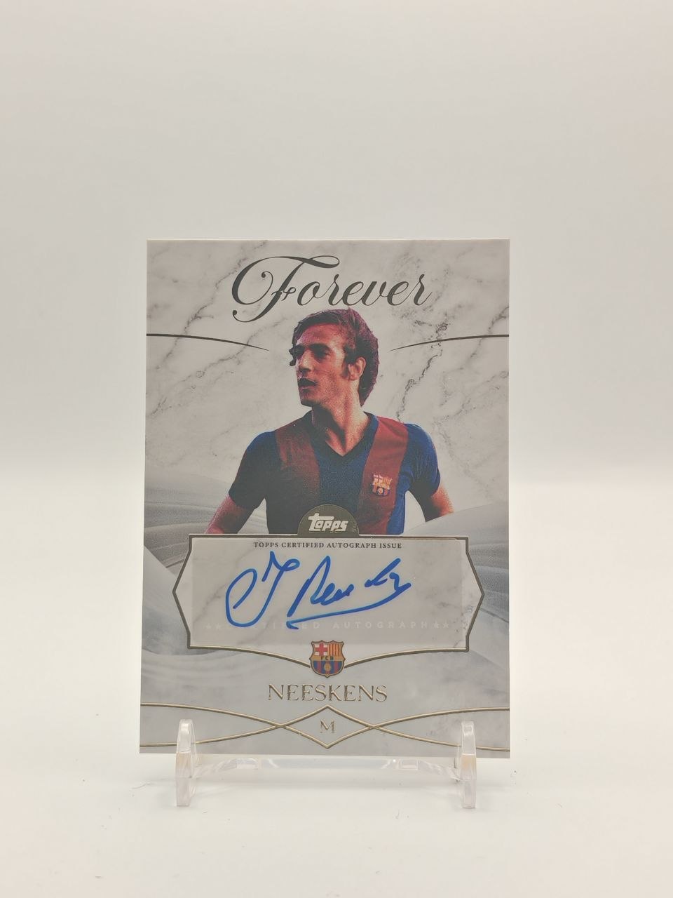 2025-26 TOPPS FOREVER FC BARCELONA JOHAN NEESKENS FOREVER LEGENDS AUTO
