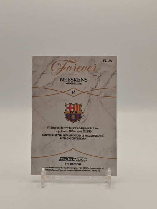 2025-26 TOPPS FOREVER FC BARCELONA JOHAN NEESKENS FOREVER LEGENDS AUTO