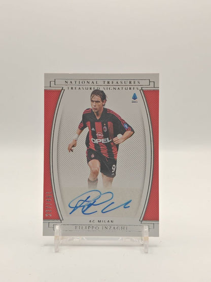 2020-21 PANINI CHRONICLES NATIONAL TREASURES FILIPPO INZAGHI MILAN TREASURED SIGNATURES AUTO 227/461