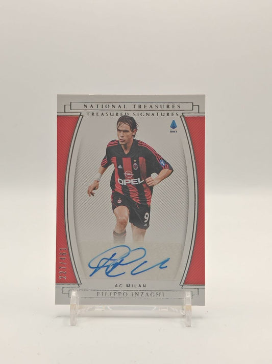 2020-21 PANINI CHRONICLES NATIONAL TREASURES FILIPPO INZAGHI MILAN TREASURED SIGNATURES AUTO 227/461