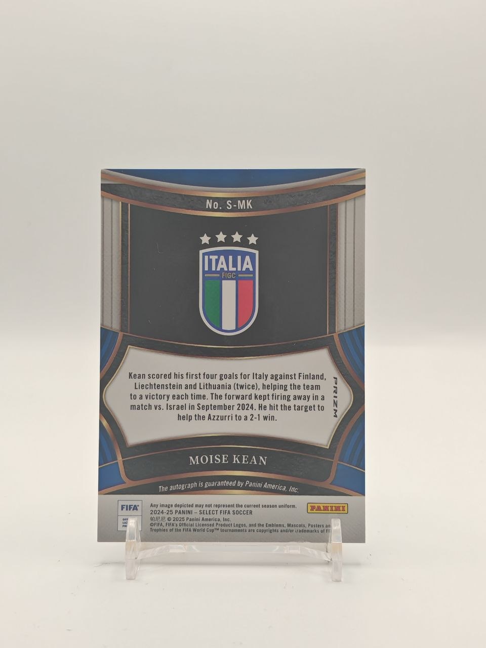 2024-25 PANINI SELECT FIFA MOISE KEAN ITALIA AUTO