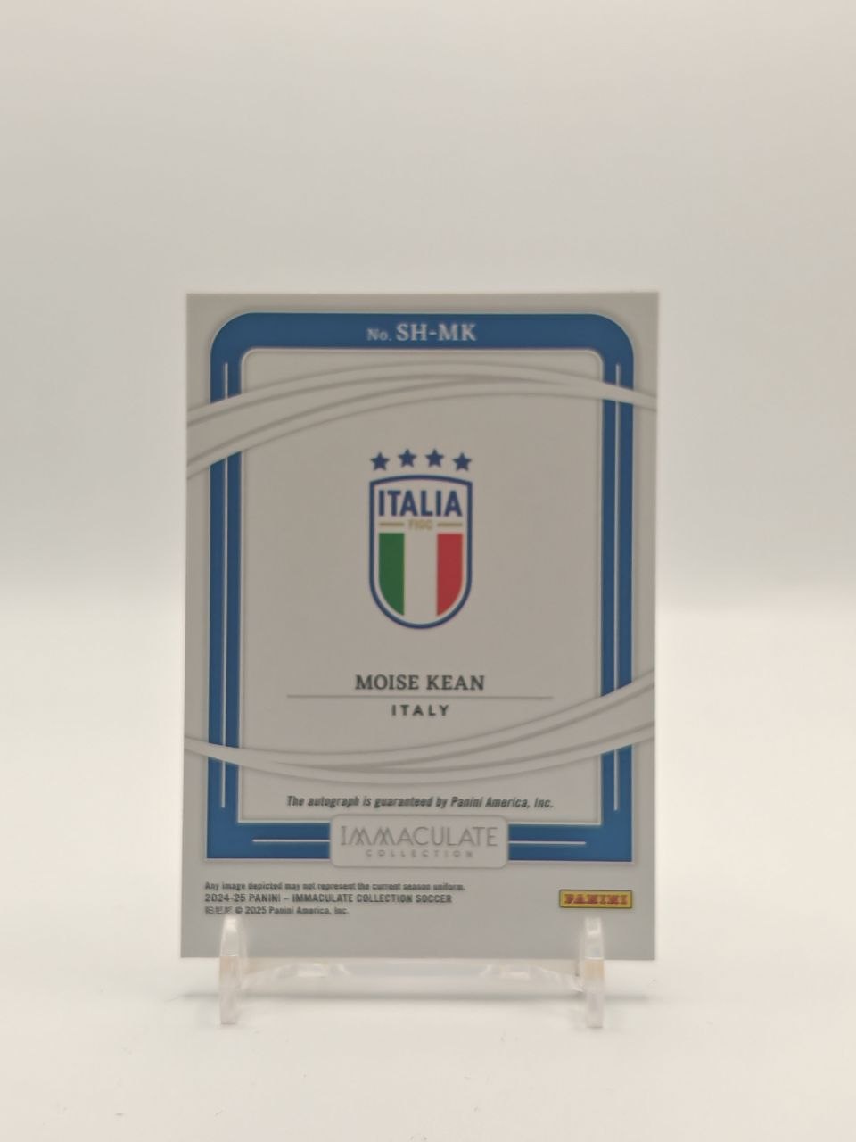 2024-25 PANINI IMMACULATE COLLECTION MOISE KEAN ITALIA AUTO 42/99