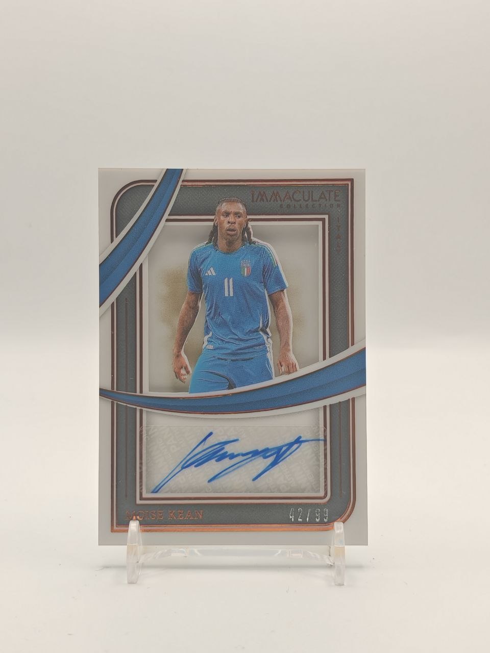 2024-25 PANINI IMMACULATE COLLECTION MOISE KEAN ITALIA AUTO 42/99