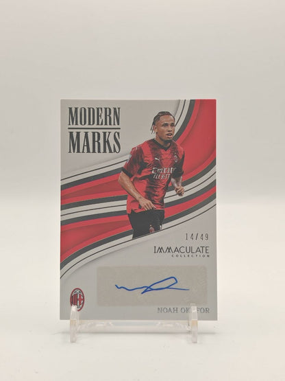 2023-24 PANINI IMMACULATE COLLECTION NOAH OKAFOR MILAN MODERN MARKS AUTO 14/49