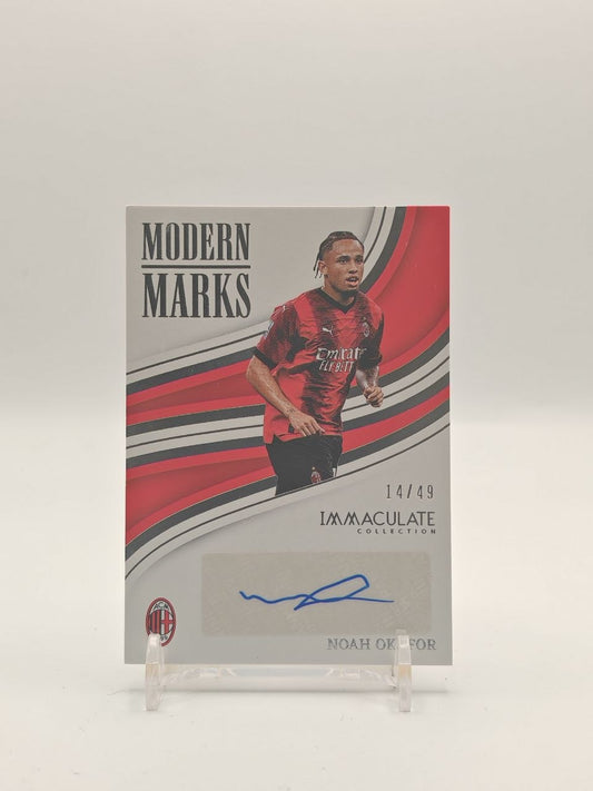 2023-24 PANINI IMMACULATE COLLECTION NOAH OKAFOR MILAN MODERN MARKS AUTO 14/49