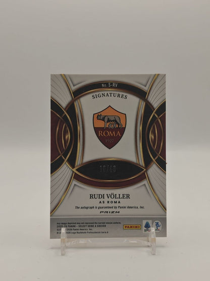 2025-26 PANINI SELECT SERIE A RUDI VÖLLER ROMA SIGNATURES AUTO 10/49