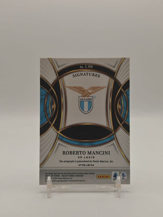 2025-26 PANINI SELECT SERIE A ROBERTO MANCINI LAZIO SIGNATURES AUTO