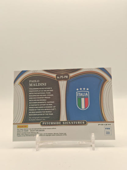 2024-25 PANINI SELECT FIFA PAOLO MALDINI ITALIA PITCHSIDE SIGNATURES AUTO
