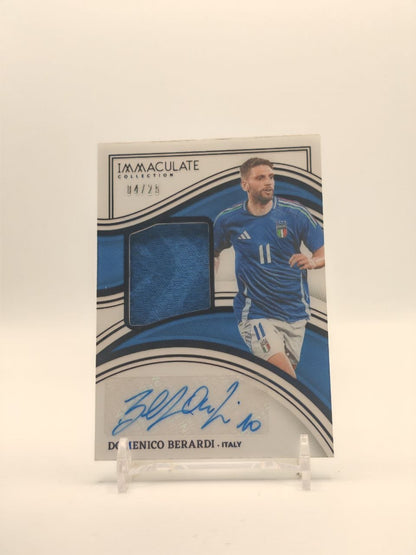 2023-24 PANINI IMMACULATE COLLECTION DOMENICO BERARDI ITALIA AUTO RELIC 04/25