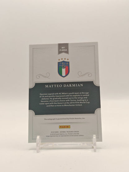 2018 PANINI NATIONAL TREASURES MATTEO DARMIAN ITALIA PENMANSHIP AUTO 27/99