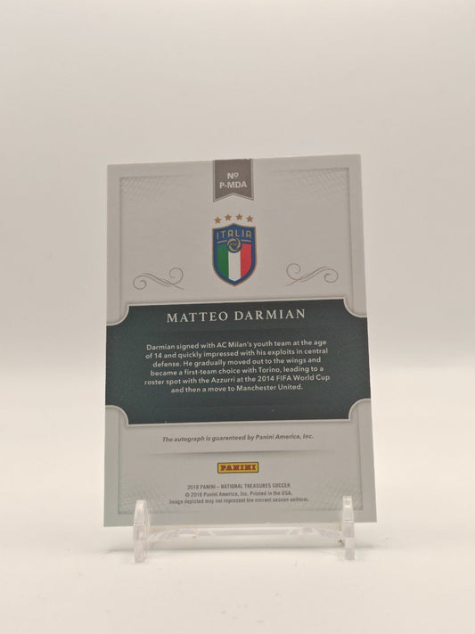 2018 PANINI NATIONAL TREASURES MATTEO DARMIAN ITALIA PENMANSHIP AUTO 27/99