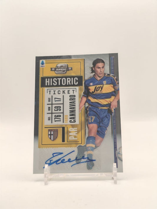 2020-21 PANINI CHRONICLES CONTENDERS OPTIC FABIO CANNAVARO PARMA HISTORIC TICKET AUTO 135/199