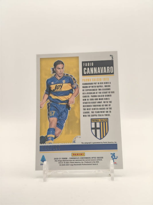 2020-21 PANINI CHRONICLES CONTENDERS OPTIC FABIO CANNAVARO PARMA HISTORIC TICKET AUTO 135/199