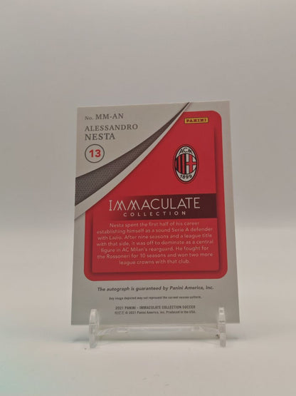 2021 PANINI IMMACULATE COLLECTION ALESSANDRO NESTA MILAN MODERN MARKS AUTO 85/99