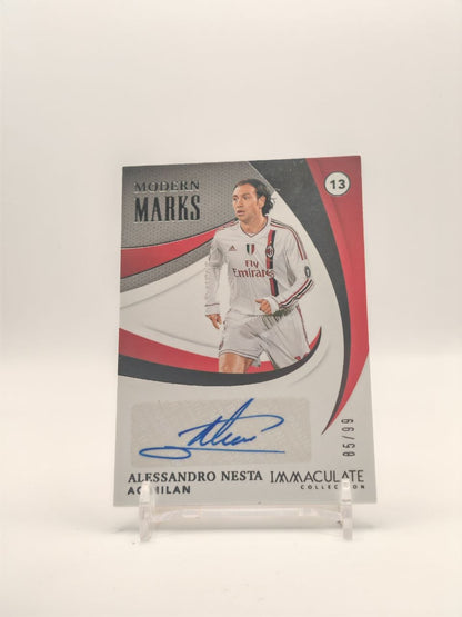 2021 PANINI IMMACULATE COLLECTION ALESSANDRO NESTA MILAN MODERN MARKS AUTO 85/99