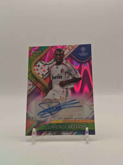 2024-25 TOPPS FINEST UEFA CLUB COMPETITIONS CLARENCE SEEDORF MILAN AUTO 01/75