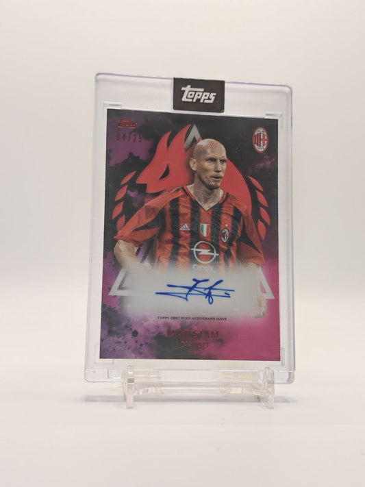 TOPPS AC MILAN 125 I DIAVOLI JAAP STAM AUTO 04/25