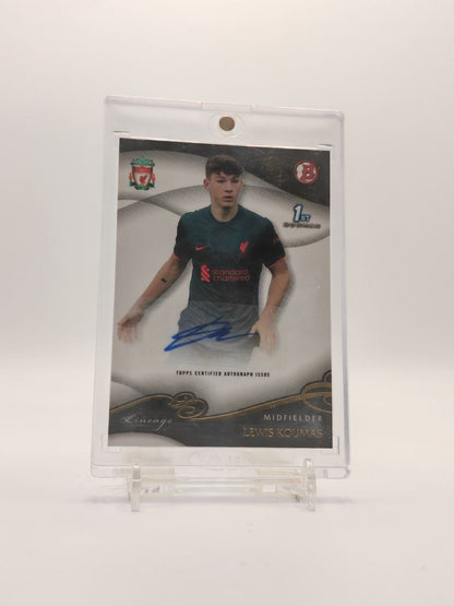 2022-23 TOPPS LIVERPOOL LINEAGE LEWIS KOUMAS LFC ACADEMY AUTO 1ST BOWMAN