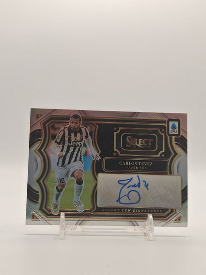 2025-26 PANINI SELECT SERIE A CARLOS TEVEZ JUVENTUS SELECT FEW SIGNATURES AUTO