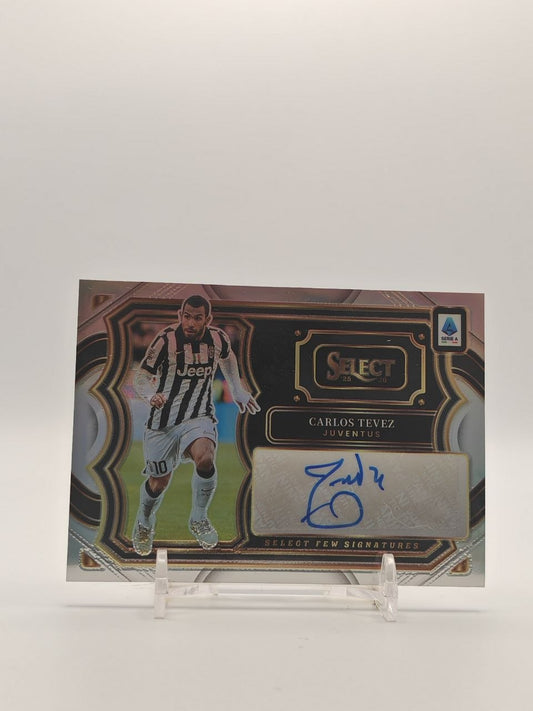 2025-26 PANINI SELECT SERIE A CARLOS TEVEZ JUVENTUS SELECT FEW SIGNATURES AUTO