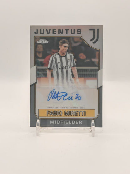 2022-23 TOPPS CHROME JUVENTUS FABIO MIRETTI FIRST TEAM AUTO