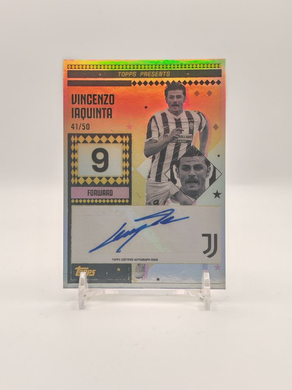 2024-25 TOPPS TEAM SET JUVENTUS VINCENZO IAQUINTA VINTAGE LADY AUTO 41/50