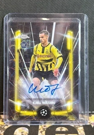 Kjell Wätjen RC Black Lazer Auto Topps Chrome UCC 2024-25 Borussia Dortmund