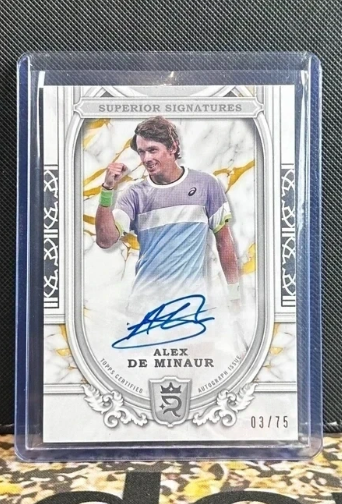 Alex De Minaur Auto Superior Signatures /75 Topps Royalty Collection Tennis 2024