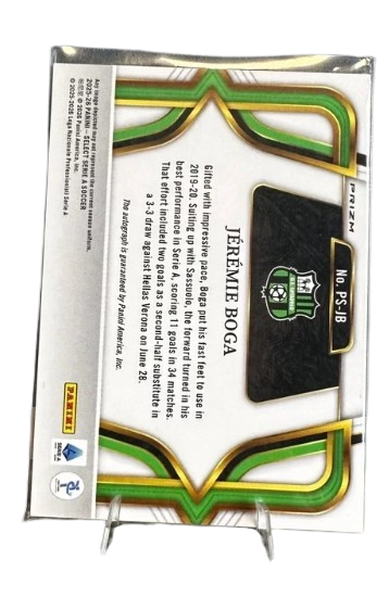 Jérémie Boga 2024-25 Panini Select Serie A Pitchside Signatures Auto Sassuolo